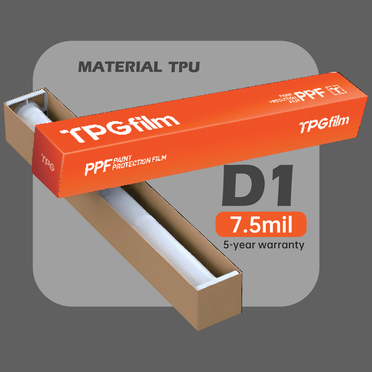 کاور TPU-PPF شفاف برند TPG | مدل D1